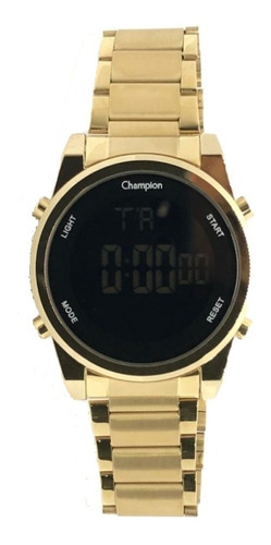 Relógio Feminino Champion Dourado Digital Negativo Original