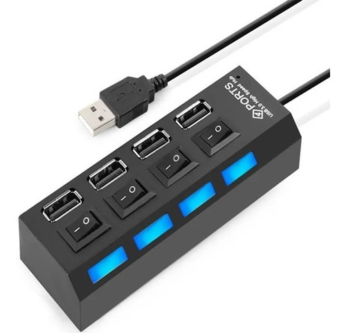 Hub Multi Usb 4 Puertos Multiplicador Usb Portátil Varios