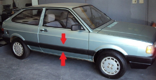 Vw Gol 1992 / 1993 Bagueta De Puerta Derecha Negra O Gris