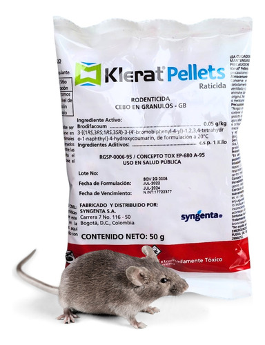 Raticida Klerat Pellets 50g