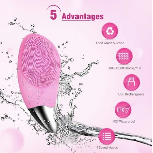 Imagen 4 de 9 de Pack 3 Cepillo Facial Exfoliador Masaje Contorno Ojera Bolsa