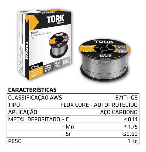 Imagem 4 de 5 de Arame Para Solda Mig Uso Sem Gás 0.8mm - Kit 3 Rolos De 1 Kg
