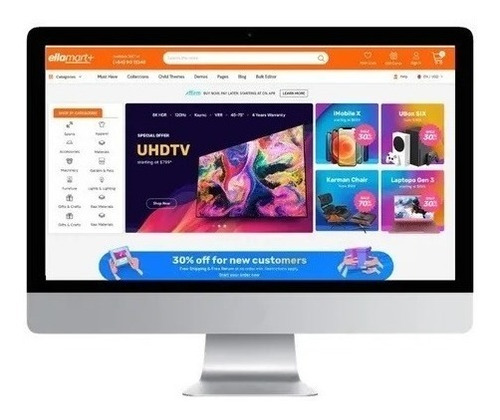 Imagem 2 de 3 de Tema Ella Shopify 5.0.5 Supermarket 1 E 2 Atualizado Top