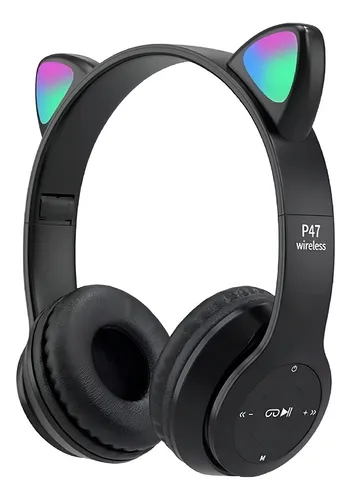 comprar Auriculares inalámbricos Catear D47 negro con luz rgb LED