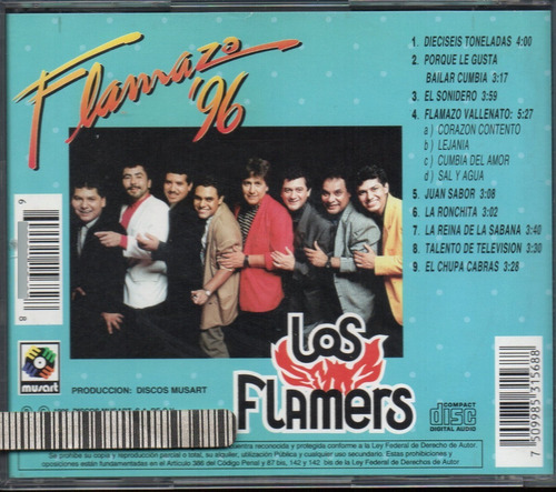 Los Flamers/ Flamazo 96 Como Nuevo+ Gran Reventón Vol.7 2cds (Usado)