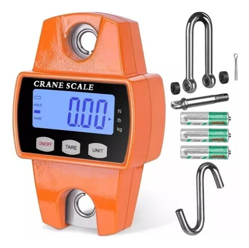 Balanza 300kg Dijitales Pantalla Lcd + 3 Pilas Naranja