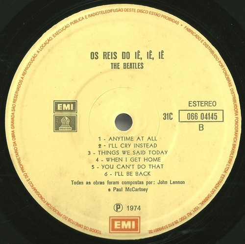 Lp The Beatles Os Reis Do Ié, Ié, Ié! Estéreo 1985 Nacional (Usado)