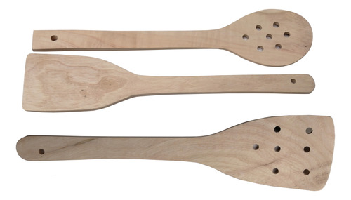 Set De 3 Palas De Madera Diversos Modelos