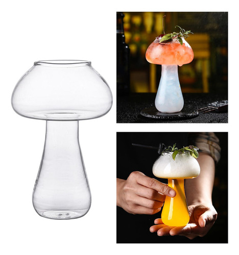 Champiñón Copa De Cristal Único Hongo Boda Transparente
