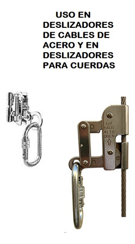 Pack 2 Mosqueton Carabinero De Seguridad 25kn (2 Unidades) Cromado