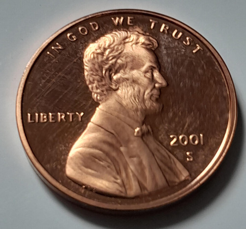 Moeda Usa One Cent Dólar Linconl Penny 2001s Original