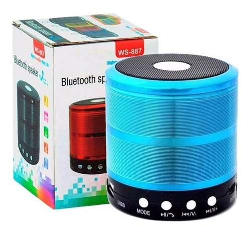 Caixa De Som Portátil Speaker Ws-887 Bluetooth 
