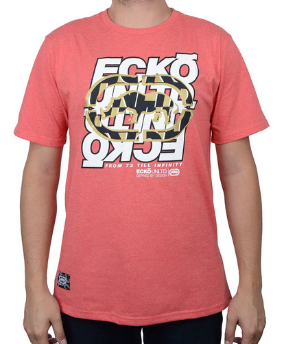 Camiseta Masculina Ecko Unlimited Mescla Vermelho - 1u606a