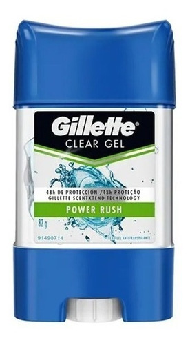 Gillette Clear Gel Power Rush Desodorante En Gel Hombre 82g