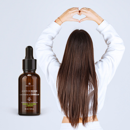 Aceite De Ricino Para Crecimiento Del Cabello 50 Ml Beohemp