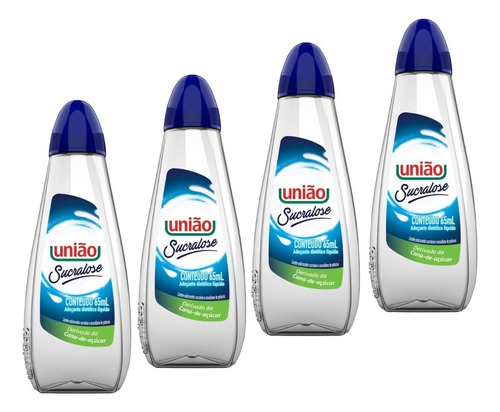 Adoçante União Sucralose Liquido Kit Com 4 De 65ml