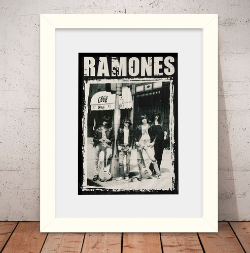 Quadro Ramones Punk Rock 56x46cm Vidro + Paspatur W3308