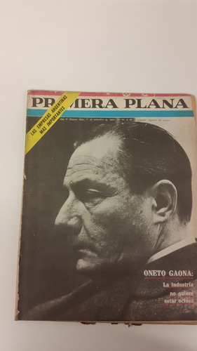Revista Primera Plana N° 95 Septiembre 1964 Cinzano Peugeot