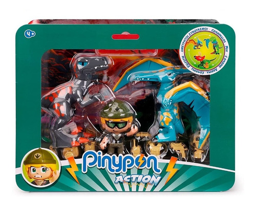 Pinypon Action Wild Pack Figura + 2 Dinosaurios 7016684