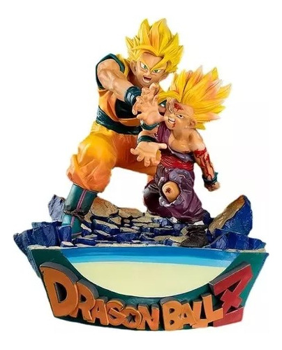 Figura De Goku Y Gohan Con Base Dragon Ball Z