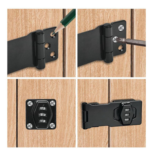 Fechadura Mecânica Com Senha, Fechadura De Porta Com Preto