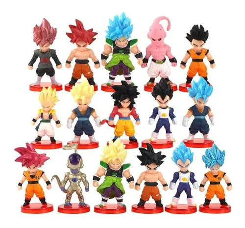 Set 16 Figuras Dragon Ball - Goku Evoluciones Vegeta Broly Set 16 Figuras Dragon Ball - Goku Evoluciones Vegeta Broly