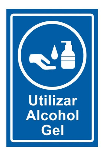 Señaléticas Autoadhesivas - Usar Alcohol Gel