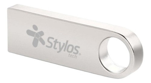 Kit 10 Memorias Usb Stylos 16gb 2.0 Metalica Plata Stmusb2b