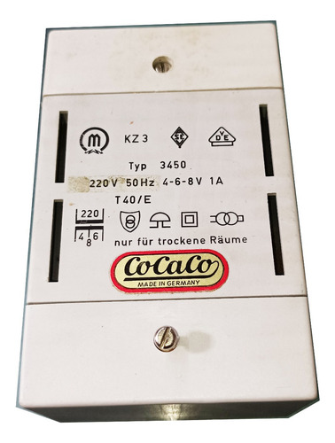 Transformador 220v 50hz 1 Amp A 4,6 Y 8v