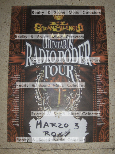 El Gran Silencio Poster Chuntaros Radio Poder Original (Usado)