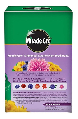 Imagen 3 de 6 de Fertilizante Para Plantas Floración Soluble Agua Miracle-gro