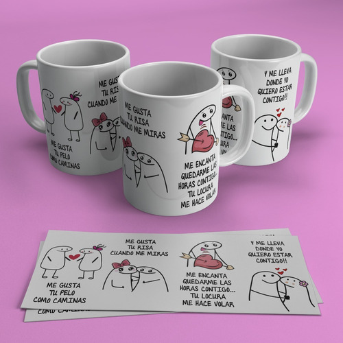 Imagen 8 de 10 de Diseños Plantillas Sublimar Taza Flork Cancioncitas De Amor