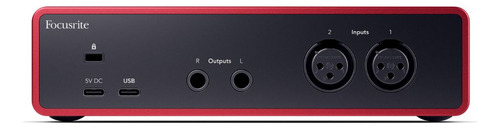 Interface De Áudio Focusrite Scarlett 2i2 4th Gen Vermelho