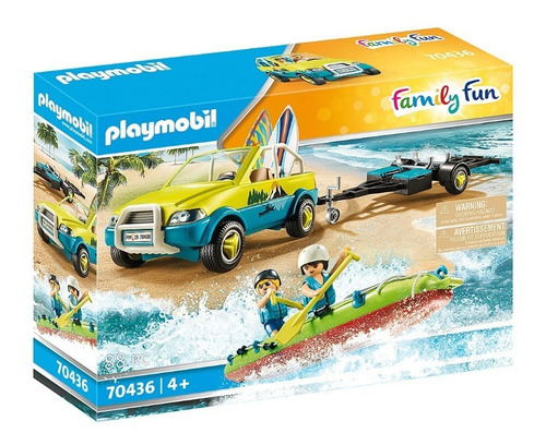 Figura Armable Playmobil Family Fun Coche De Playa Con Canoa Cantidad de piezas 88