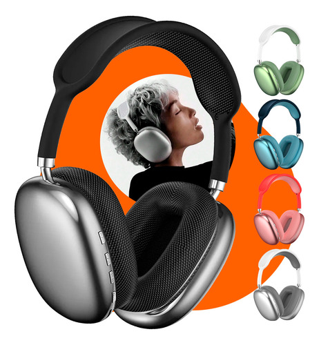 Fone De Ouvido Bluetooth Over-ear Recarregável Sem Fio P9 Air Max Altuspro Com Microfone Regulável Para Academia Esportes Corrida Lazer Cor Preto