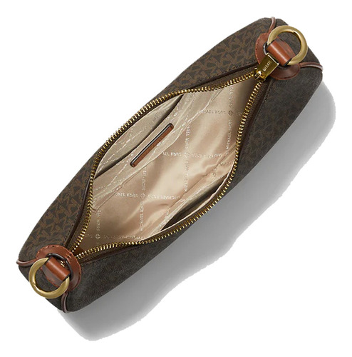 Bolsa Shoulder Bag Michael Kors Jet Set 35s2g4cw3b Cora Zip Shoulder Bag Logo Brown Color Marrón Oscuro