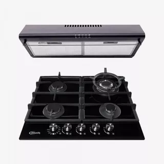 Cocina Empotrable Trevi 60 Pro + Campana Ck601ne/m