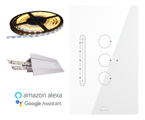 Interruptor Zigbee Dimerizável Led 3 Canais Dometek