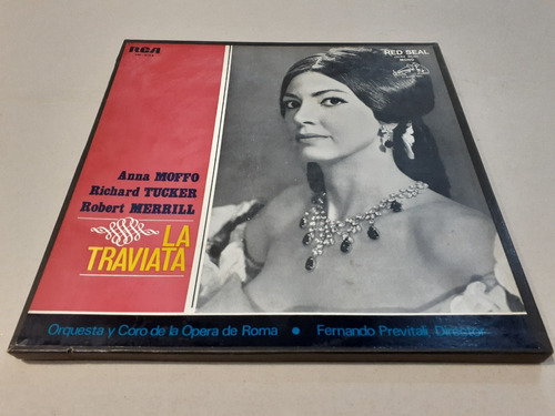 La Traviata, Verdi, Moffo, Tucker 3 Lp Box Set Nacional 9/10