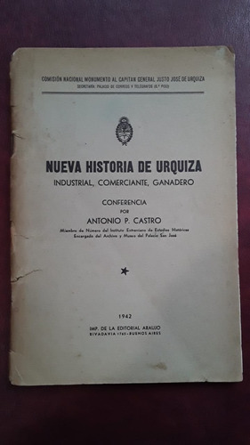 Nueva Historia De Urquiza De Antonio P Castro