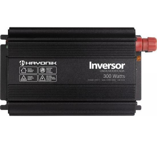 Inversor De Onda Modificada 300w 12vdc/127v Usb Hayonik