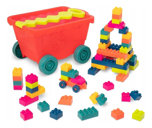 Carro Didactico De Arrastre Little Builder's Wagon Battat