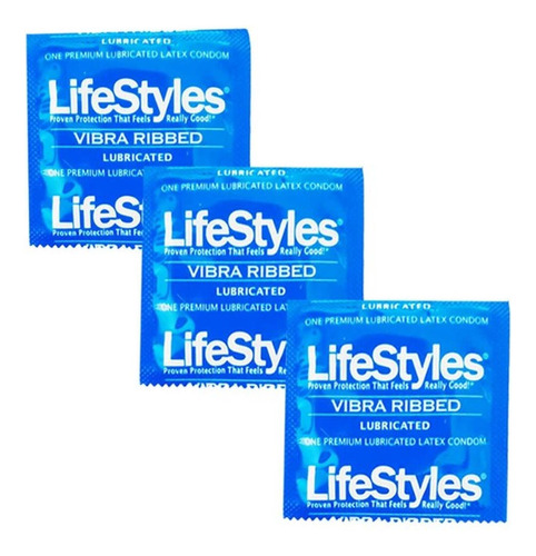 Preservativos Lifestyles Vibra-ribbed Stimula 3 Condones