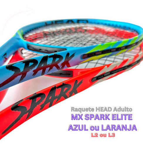 Raquete Tênis Mx Spark Elite Tecnologia Metallix Crystalline Tamanho Da Empunhadura Azul L3