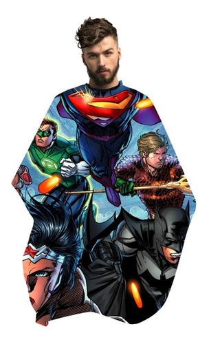 Capa De Corte Peluquería Las Kapas Superman La Liga Justicia