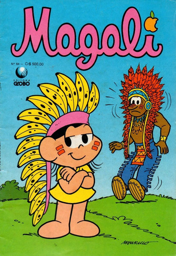 Magali N° 64 - 36 Páginas Em Português - Editora Globo - Formato 13,5 X 19 - Capa Mole - 1991 - Bonellihq Cx443 E21