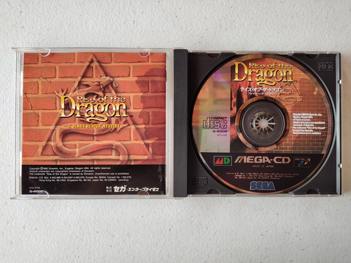 Rise Of The Dragon Mega Cd Sega Cd Japonês Raro Físico + Nf (Usado)