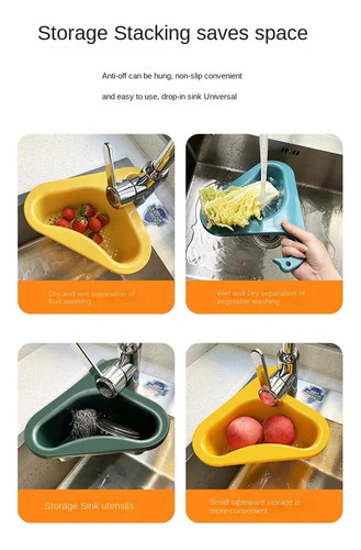 Sh Cesta Drenagem Para Pia Cozinha Crystally-4 Peças Swan