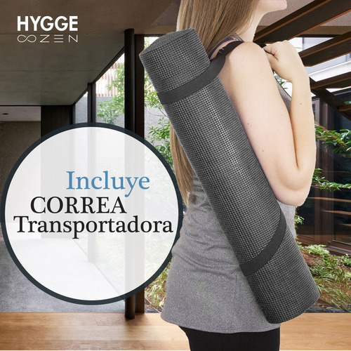 Imagen 6 de 10 de Mat Yoga Colchoneta Pvc 4mm Con Correa + Funda De Regalo