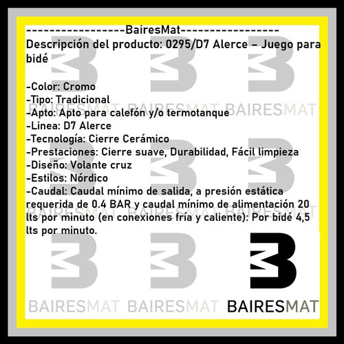 Imagen 6 de 9 de Grifería Baño Fv Alerce Lavatorio De Pared Bidet Ducha Cromo